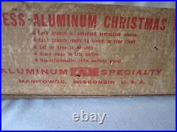 46 Vintage Stainless Aluminum Christmas Tree 24 Branches & Box Only Replacement