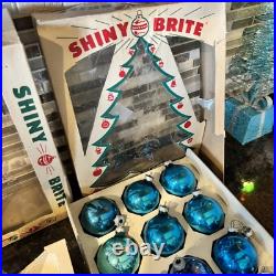47 Shiny Brite WGermany Christmas Tree Ornaments Vintage 1940s 1950s Various USA 47 Shiny Brite WGermany Christmas Tree Ornaments Vintage 1940s 1950s Various USA