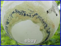 5 Vintage Jumbo Poland Glass Christmas Tree Ornaments Hand Painted