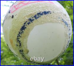 5 Vintage Jumbo Poland Glass Christmas Tree Ornaments Hand Painted 5 Vintage Jumbo Poland Glass Christmas Tree Ornaments Hand Painted