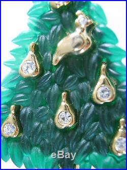 5 Vintage Partridge In Pear Tree Christmas Tree Pins Lianna Plastic Kirks Folly