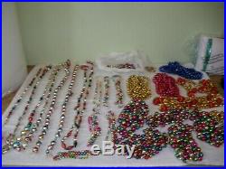56 Strands of Vintage Mercury Glass Christmas Tree Beads Garland