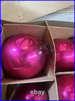 58 Vintage Shiny Brite Glass Ornaments in Original Christmas Tree Box READ