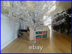 6.5' ft ALUMINUM foil Christmas Tree Regal Sapphire vtg 1950s 52 branch #5265