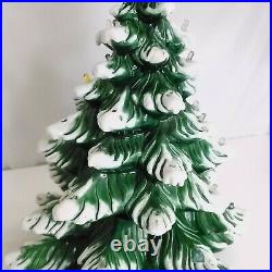 60/70s Atlantic Mold Frosted Christmas Tree Large 21 Centerpiece No Base A64A