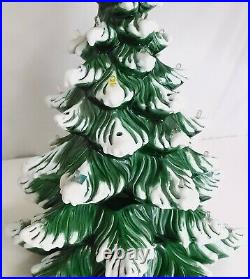 60/70s Atlantic Mold Frosted Christmas Tree Large 21 Centerpiece No Base A64A