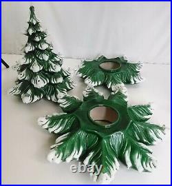 60/70s Atlantic Mold Frosted Christmas Tree Large 21 Centerpiece No Base A64A