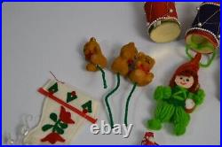 60 MCM Vintage Kitschy Christmas Tree Ornament Lot Santa Angel Horse Snowmen