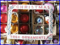 60 Vintage Mercury Glass Christmas Tree Ornaments MIXED LOT