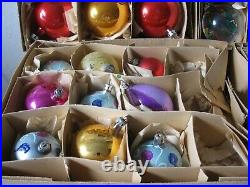 60 Vintage Mercury Glass Christmas Tree Ornaments MIXED LOT