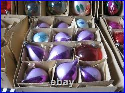 60 Vintage Mercury Glass Christmas Tree Ornaments MIXED LOT