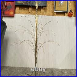 6ft Metal Christmas Tree Ornament Store Display Rack Brass Wire Arch Vintage 80s