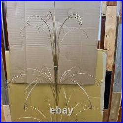 6ft Metal Christmas Tree Ornament Store Display Rack Brass Wire Arch Vintage 80s