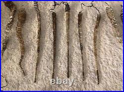70 Antique German Metal Coiled Wire Icicles Christmas Feather Tree Ornaments