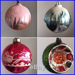 72 Vtg Glass Ornaments Christmas Tree Mercury Indent Fantasia Germany