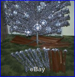 7ft Pom Pom Aluminum Christmas Tree 182 Branches Vintage 50s/60s Mid Century Mod