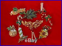 86 Pc Vintage Modern COSTUME ESTATE JEWELRY CHRISTMAS Tree BROOCH Earrings Lot