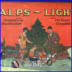 A Scarce Vintage Box Of Alps Lights Chinese Lanterns Christmas Tree Lights Bulbs