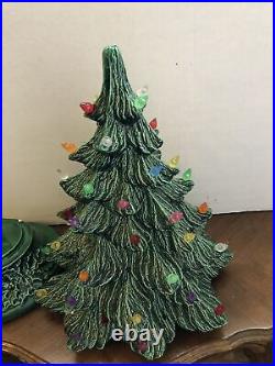A beautiful Vintage Ceramic Christmas tree that lights up & 17 tall
