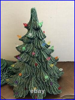 A beautiful Vintage Ceramic Christmas tree that lights up & 17 tall