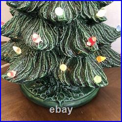 A beautiful Vintage Ceramic Christmas tree that lights up & 17 tall