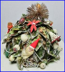 ADOLFO 2 ii CHRISTMAS TREE THEME HAT 1960'S SIGNED VINTAGE BES BEN TYPE