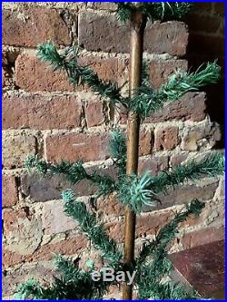 ANTIQUE VINTAGE 36 GOOSE FEATHER CHRISTMAS TREE Painted Base