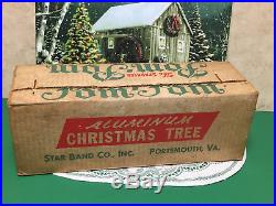 Aluminum CHRISTMAS TREE 3 Foot SPARKLER POM-POM In BoxVintageExcellent