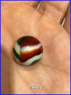 Amazing Early Machine Made Vintage Marble Peltier Christmas Tree Marble 5/8 NM+