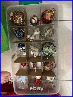 Amazing lot of 68 Vintage Push Pin Christmas Ornaments handmade
