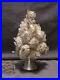 Antique 1930's 10 R E Gebhardt Lighted White Christmas Tree with Switched Base