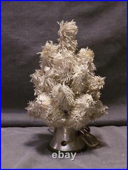 Antique 1930's 10 R E Gebhardt Lighted White Christmas Tree with Switched Base