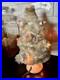 Antique 1930's 11 Lighted White Christmas Tree 2 pieces 30's vintage htf rare