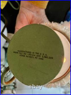 Antique 1930's 11 Lighted White Christmas Tree 2 pieces 30's vintage htf rare Antique 1930's 11 Lighted White Christmas Tree 2 pieces 30's vintage htf rare