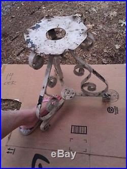 Antique Christmas Tree Stand Ornate Fancy Unusual Victorian Tall Rare White Vtg
