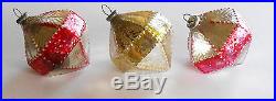 Antique Glass Christmas Ornaments GERMANY Victorian GLASS Feather Tree 1901 Vtg