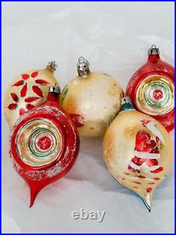 Antique Mercury Glass Christmas Tree Ornaments