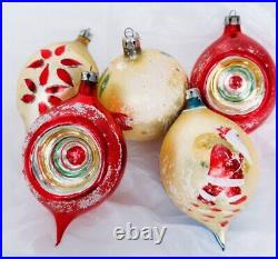 Antique Mercury Glass Christmas Tree Ornaments