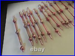 Antique Mercury Glass Icicle Tree Ornaments rare Japan Pink Christmas