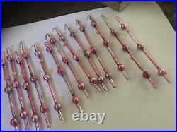 Antique Mercury Glass Icicle Tree Ornaments rare Japan Pink Christmas