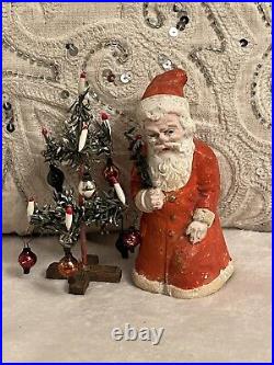 Antique Miniature 4 German Fir Christmas Tree For Dollhouse Doll Accessory