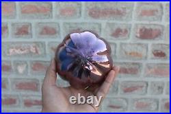 Antique Tealish Pink Pumpkin Shape Kugel Vintage Christmas Tree Ornament