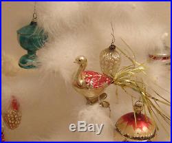 Antique VTG Feather Christmas TREE Ornament glass ornaments DECO RARE