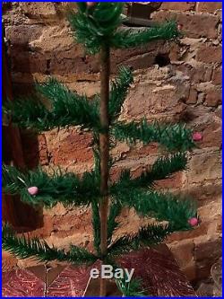 Antique Vintage 21 Goose Feather Christmas Tree