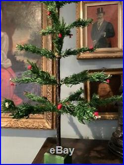 Antique Vintage 32 Goose Feather Christmas Tree