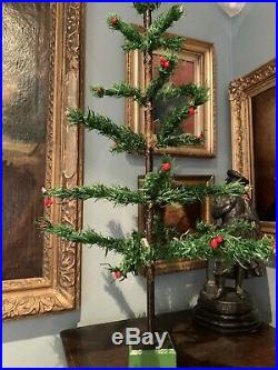 Antique Vintage 32 Goose Feather Christmas Tree