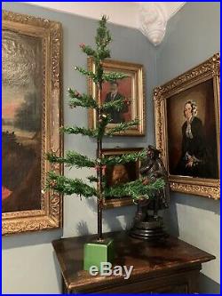 Antique Vintage 32 Goose Feather Christmas Tree