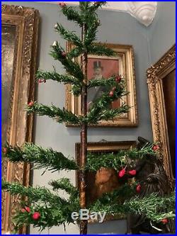 Antique Vintage 32 Goose Feather Christmas Tree