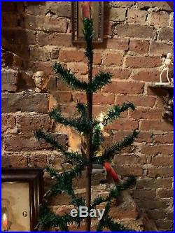 Antique Vintage 36 Goose Feather Christmas Tree Early German