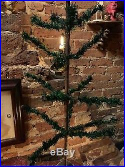 Antique Vintage 36 Goose Feather Christmas Tree Early German